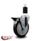 Service Caster 5'' Maroon Poly Swivel 1-1/2'' Expanding Stem Caster with Brake SCC-EX20S514-PPUB-MRN-PLB-112 - alternate 2